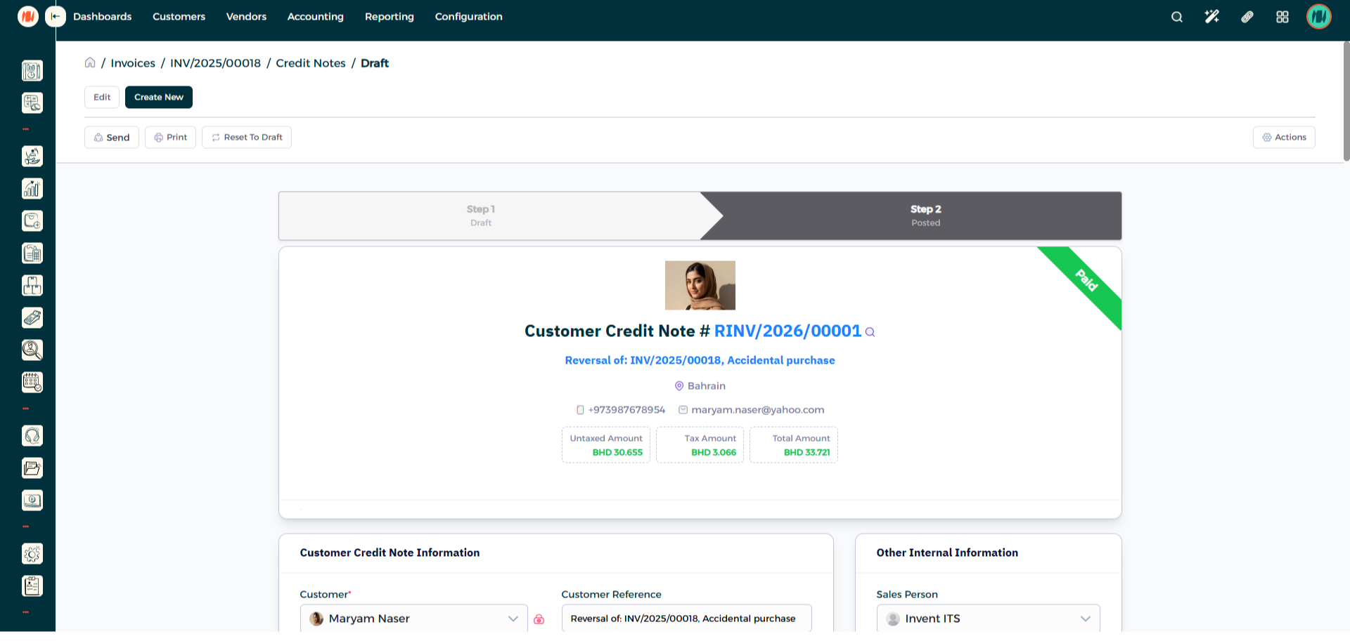 Step 8 - navigate to invoices