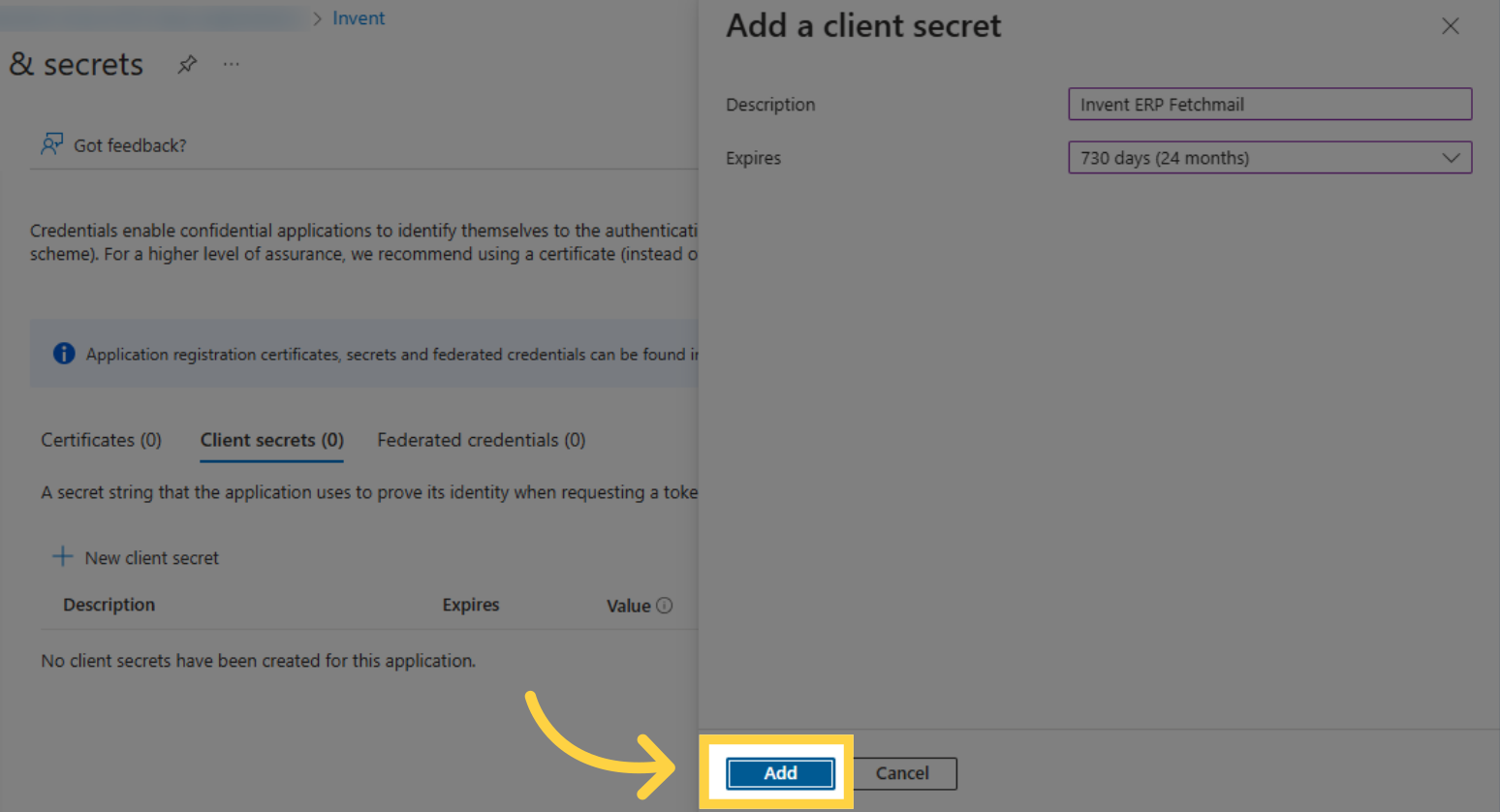 Step 46 - Outlook OAuth